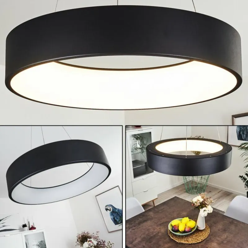hofstein Suspension Kampala LED Noir, 1 lumière* Éclairage Led