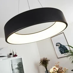 hofstein Suspension Kampala LED Noir, 1 lumière* Éclairage Led