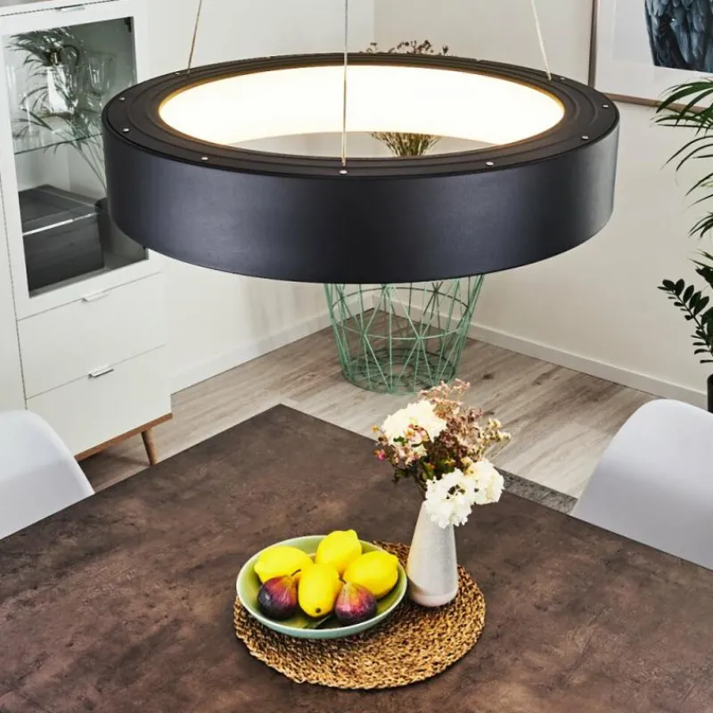 hofstein Suspension Kampala LED Noir, 1 lumière* Éclairage Led