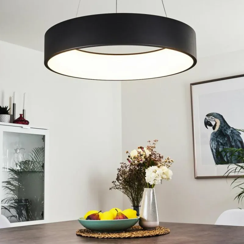 hofstein Suspension Kampala LED Noir, 1 lumière* Éclairage Led