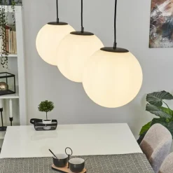 hofstein Suspension Karhia Noir, 3 lumières