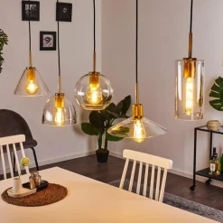 hofstein Suspension Karo Laiton, Noir, 5 lumières