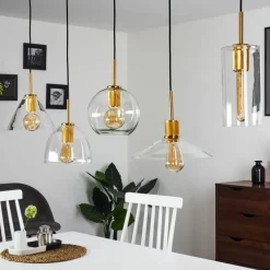 hofstein Suspension Karo Laiton, Noir, 5 lumières