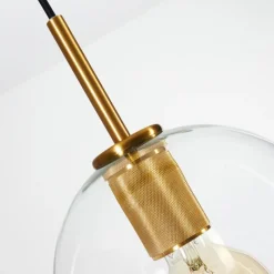 hofstein Suspension Karo Laiton, Noir, 3 lumières