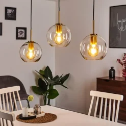 hofstein Suspension Karo Laiton, Noir, 3 lumières