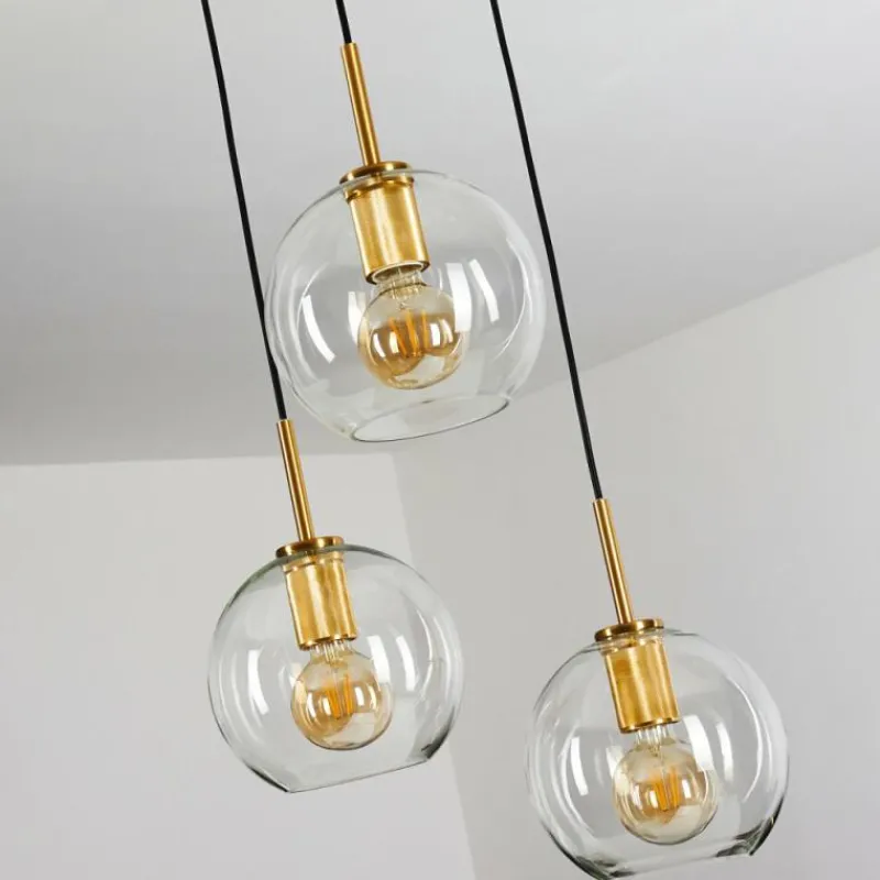 hofstein Suspension Karo Laiton, Noir, 3 lumières