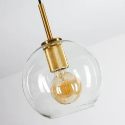 hofstein Suspension Karo Laiton, Noir, 3 lumières