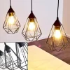 Lampes Vintages & Rétros-hofstein Suspension Kavvi Noir, 3 lumières