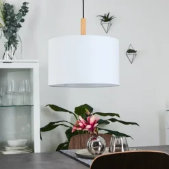 Lampes En Tissu-hofstein Suspension Kelapa Écru, 1 lumière