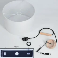 Lampes En Tissu-hofstein Suspension Kelapa Écru, 1 lumière