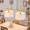 Lampes En Tissu-hofstein Suspension Kelapa Écru, 2 lumières