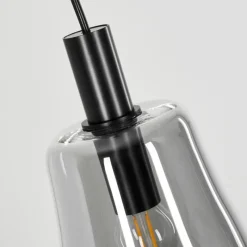 Suspension Verre Fumé-hofstein Suspension Kenong Noir, 1 lumière