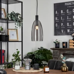 Suspension Verre Fumé-hofstein Suspension Kenong Noir, 1 lumière