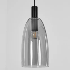 Suspension Verre Fumé-hofstein Suspension Kenong Noir, 1 lumière