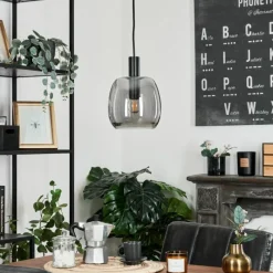 Suspension Verre Fumé-hofstein Suspension Kenong Noir, 1 lumière