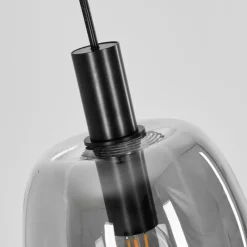 Suspension Verre Fumé-hofstein Suspension Kenong Noir, 1 lumière
