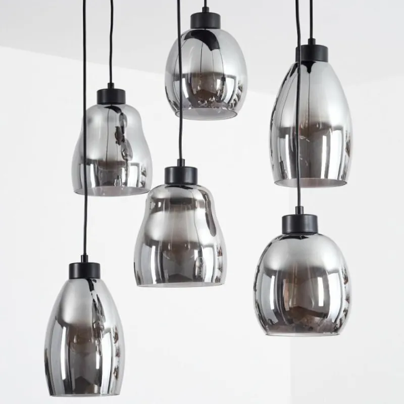 hofstein Suspension Kenong Noir, 6 lumières