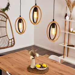 Lampes Vintages & Rétros-hofstein Suspension Kintore Noir, 3 lumières