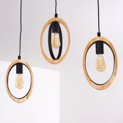 Lampes Vintages & Rétros-hofstein Suspension Kintore Noir, 3 lumières