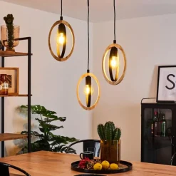 Luminaires Scandinaves-hofstein Suspension Kintore Noir, 3 lumières