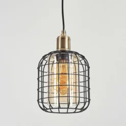 hofstein Suspension Kiubneko Noir, 1 lumière