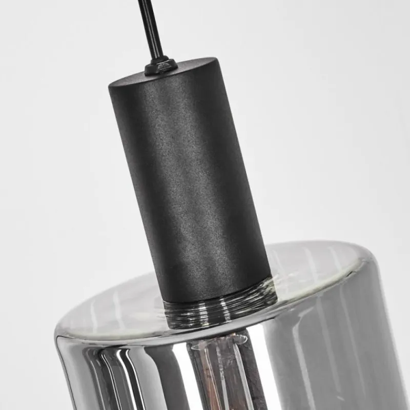 Suspension Verre Fumé-hofstein Suspension Klemtoo Noir, 3 lumières