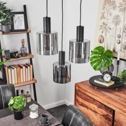 Suspension Verre Fumé-hofstein Suspension Klemtoo Noir, 3 lumières