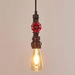Lampes Vintages & Rétros-hofstein Suspension Kolyma Rouille, Noir, 1 lumière