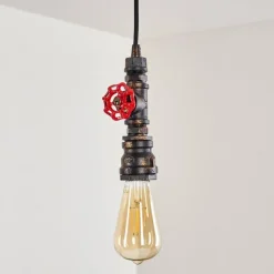 Lampes Vintages & Rétros-hofstein Suspension Kolyma Rouille, Noir, 1 lumière