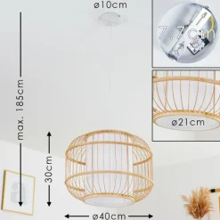 Lampes En Tissu-hofstein Suspension Kondoz Blanc, 1 lumière