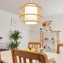 Lampes En Tissu-hofstein Suspension Kondoz Blanc, 1 lumière