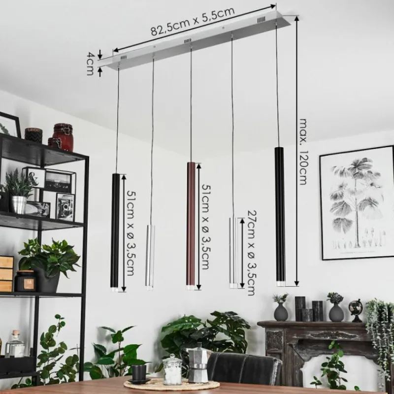 hofstein Suspension Krachang LED Aluminium, 1 lumière