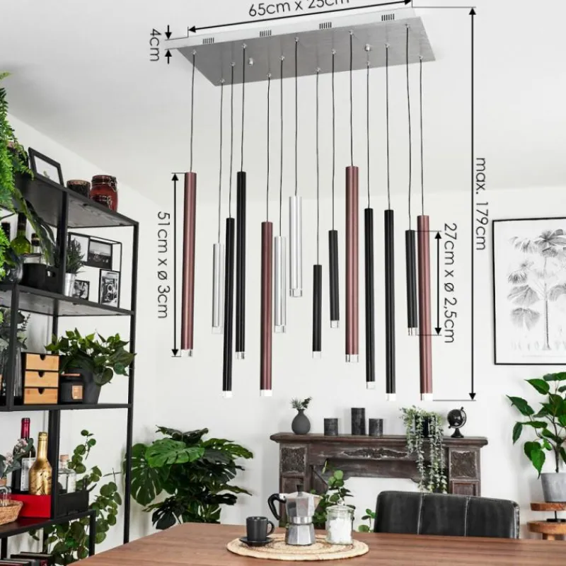 hofstein Suspension Krachang LED Aluminium, 1 lumière