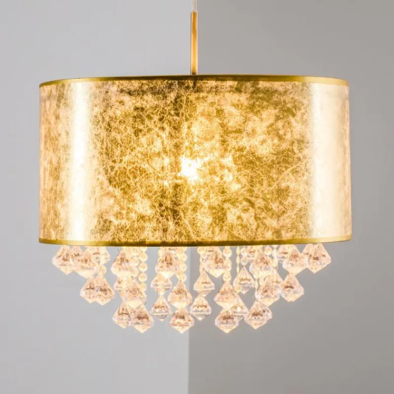 Lampes En Tissu-hofstein Suspension Kunes Nickel mat, 1 lumière