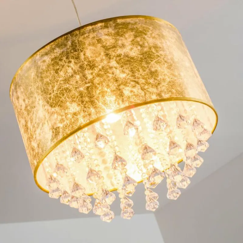 Lampes En Tissu-hofstein Suspension Kunes Nickel mat, 1 lumière