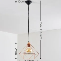 Lampes Vintages & Rétros-hofstein Suspension Kunir Noir, 1 lumière