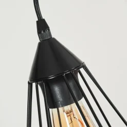 Lampes Vintages & Rétros-hofstein Suspension Kunir Noir, 3 lumières