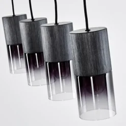 Luminaires Scandinaves-hofstein Suspension Kuparuk Noir, 4 lumières