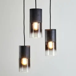 Luminaires Scandinaves-hofstein Suspension Kuparuk Noir, 3 lumières