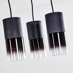 Luminaires Scandinaves-hofstein Suspension Kuparuk Noir, 3 lumières