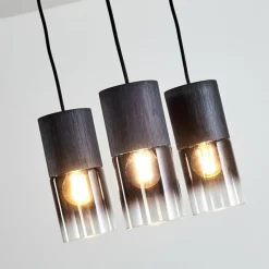 Luminaires Scandinaves-hofstein Suspension Kuparuk Noir, 3 lumières