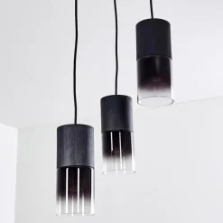 Luminaires Scandinaves-hofstein Suspension Kuparuk Noir, 3 lumières
