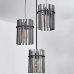 hofstein Suspension Lagielas Noir, 3 lumières