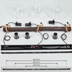 Lampes Industrielles-hofstein Suspension Landrienne Brun, Écru, Noir, 3 lumières