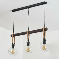 Lampes Industrielles-hofstein Suspension Landrienne Brun, Écru, Noir, 3 lumières