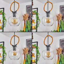 Lampes À Boules-hofstein Suspension Landrienne Écru, Noir, 1 lumière