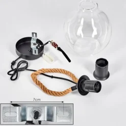 Lampes À Boules-hofstein Suspension Landrienne Écru, Noir, 1 lumière