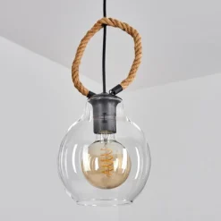 Lampes À Boules-hofstein Suspension Landrienne Écru, Noir, 1 lumière