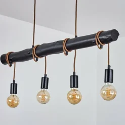 Style Boho-Chic-hofstein Suspension Larifano Brun, Noir, 4 lumières
