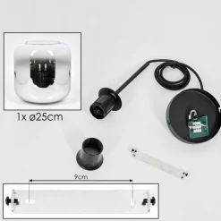 hofstein Suspension Lauden Clair, Fumé, 1 lumière